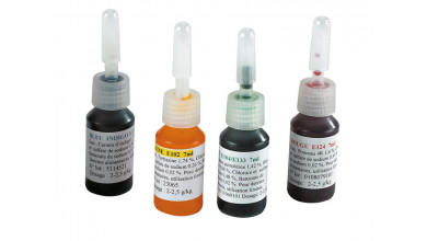 Lot de 4 colorants alimentaires (vert, jaune, rouge, bleu)