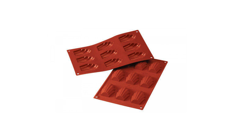 Moule silicone 9 madeleines - Moule 9 pièces