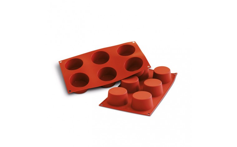 Silicone mould 6 muffins