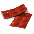 Silicone mould 6 half spheres - 7cm