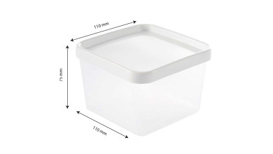 Boîte transparente professionnelle avec couvercle – 0,6 L - La boîte de 0.6L