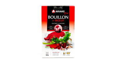 Bouillon de bœuf Ariaké – gros conditionnement 10 L (10L) - Boîte de 5 sachets de 2L