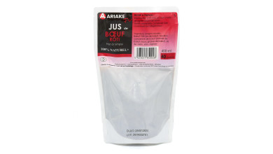 Jus de bœuf pour la cuisine professionnelle et la préparation de sauces et fonds savoureux. - Poche 400ml