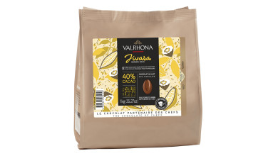 Chocolat au lait de couverture Valrhona en fèves Jivara Grand Cru 40% - Sachet 1kg