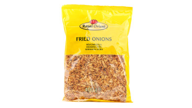 Oignons frits pour la cuisine professionnelle, idéal pour apporter une touche croustillante aux plats chauds et préparations gas