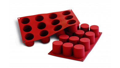 Moule silicone 12 darioles-cylindres