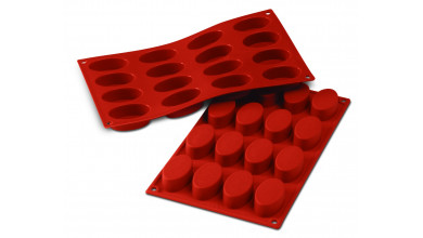 Silicone mould 16 small oval ovens