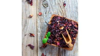 Fleurs d’hibiscus bio – fleurs coupées 5/10 mm - Sachet de 500g