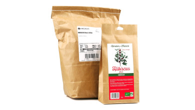 Fleurs d’hibiscus bio – Fleurs entières - Sachet de 500g