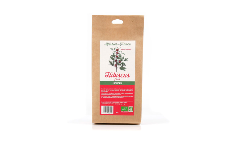 Fleurs d’hibiscus bio – Fleurs entières - Sachet de 500g