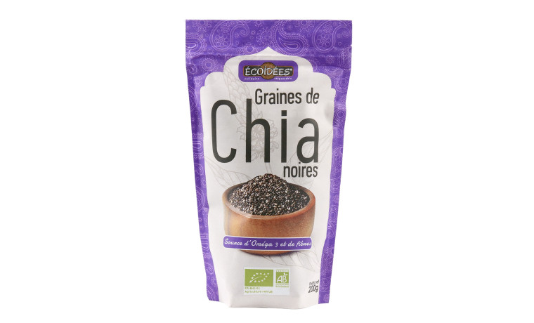 Graines de chia biologiques – Ethnoscience - Sachet de 600g