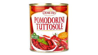 Tomates cerises rouges semi-confites à l’huile — idéal pour la restauration et la préparation culinaire en cuisine professionnel