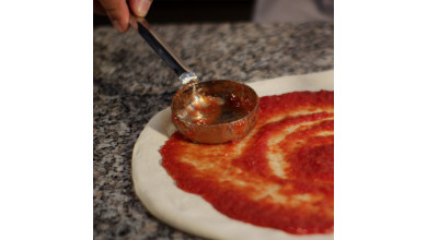 Louche doseuse en inox pour sauce tomate spécial pizza – contenance 90 g - La louche