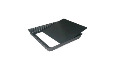 Moule à tarte carré professionnel à fond amovible - Moule largeur 23cm