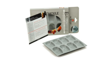 Moule à madeleines en Elastomoule, idéal pour la pâtisserie en cuisine professionnelle - Moule 8 madeleines