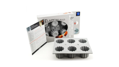 Moule à cannelés bordelais en élastomoule (Elastomoule) - Moule 6 canelés