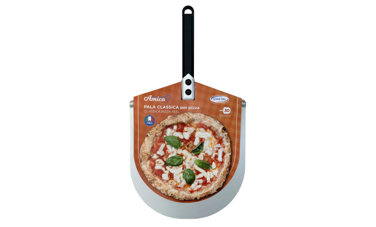 Pelle à pizza classique en aluminium, 30 cm pour la cuisine professionnelle et les services de pizza en CHR - La pelle