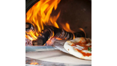 Petite pelle à pizza à retourner en acier aluminisé, Ø 20 cm, manche 120 cm - La pelle