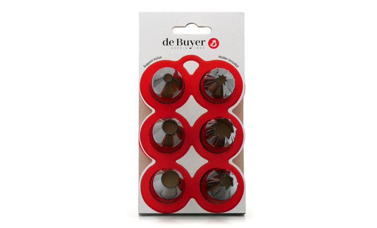 Coffret de 6 douilles assorties en tritan pour la cuisine professionnelle et la préparation de vos desserts glacés - 6 douilles