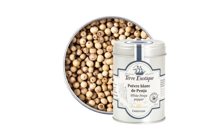 Poivre blanc de Penja du Cameroun pour la cuisine professionnelle - Sachet de 250g