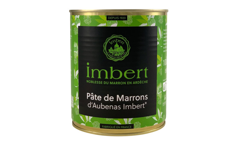 Pâte de marrons 60% d’Aubenas Imber – conditionnement en gros pour professionnels - Boite 4/4 - 1kg