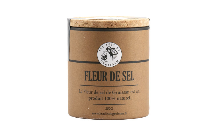 Fleur de sel de Gruissan en Méditerranée - Tube cartonné de 500g
