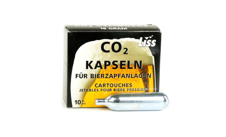 Cartouches de gaz CO2 de 16 g pour tireuse à bière - Boîte 10 cartouches