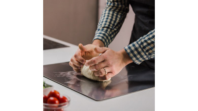 Planche inox professionnelle pour préparation pizza, pain et pâtisserie – 49 x 47 x 2 cm - La planche