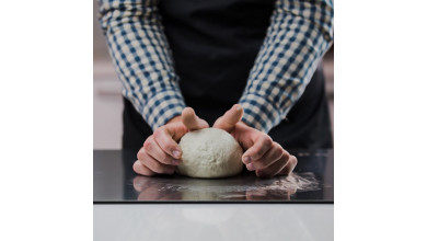 Planche inox professionnelle pour préparation pizza, pain et pâtisserie – 49 x 47 x 2 cm - La planche