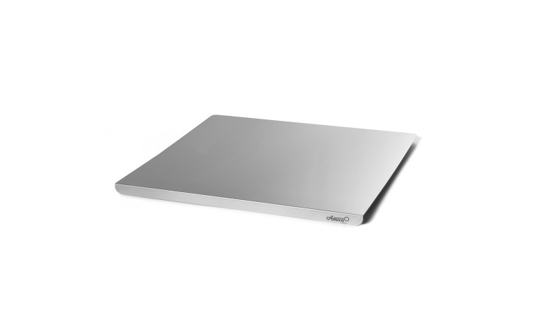 Planche inox professionnelle pour préparation pizza, pain et pâtisserie – 49 x 47 x 2 cm - La planche