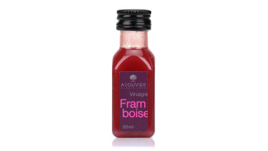 Mignonnette de vinaigre à la pulpe de framboise fraîche pour la cuisine professionnelle et la préparation de desserts glacés - M