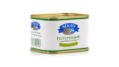 Filets d’anchois à l’huile végétale – conditionnement en gros pour professionnels - Boite fer 4/4 800g