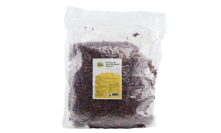 Pétales de rose de Damas séchés – gros conditionnement - Sac de 500g