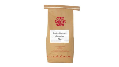 Petits flocons d’avoine bio pour préparations de glace et usages pâtisserie en cuisine professionnelle - Sac de 5kg