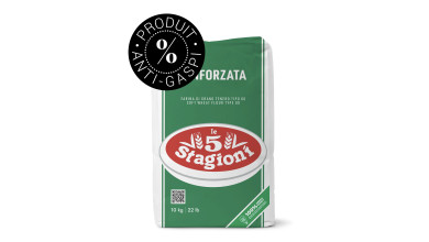 Farine à pizza professionnelle 5 Stagioni Verte type 00 Rinforzato W250 - Offre antigaspi DDM 04/2026 - Sac de 10kg