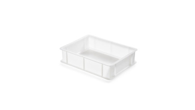 Bac à pâtons Gilac 9 L pour pizza et pain blanc – demi-bac 40 x 30 x 10 cm - Demi bac blanc (400x300x100mm)