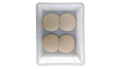 Bac à pâtons Gilac 9 L pour pizza et pain blanc – demi-bac 40 x 30 x 10 cm - Demi bac blanc (400x300x100mm)