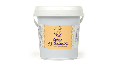 Salidou - Crème de caramel breton au beurre salé en seau 1 kg, idéale pour les professionnels et le rayon glace - Seau de 1kg