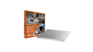 Planche inox professionnelle pour préparation pizza, pain et pâtisserie – 49 x 47 x 2 cm - La planche