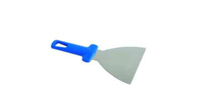 Spatule triangulaire flexible en inox 11,5 cm — idéale pour la préparation et le dressage en cuisine professionnelle, notamment 