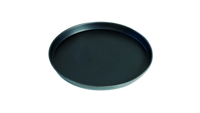Moule à pizza en tôle bleuié Teglia Tonda pour Padellino – diamètre 26 cm en haut - Le moule