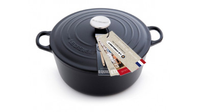 Cocotte Le Creuset en fonte noire ronde 24 cm