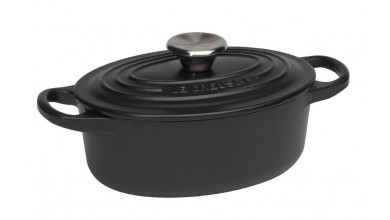 Cocotte oval black cast iron 27 cm