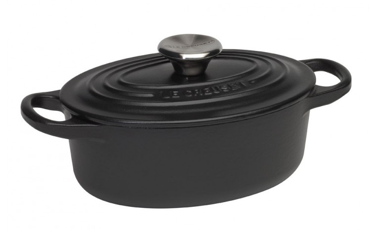 Cocotte oval black cast iron 27 cm