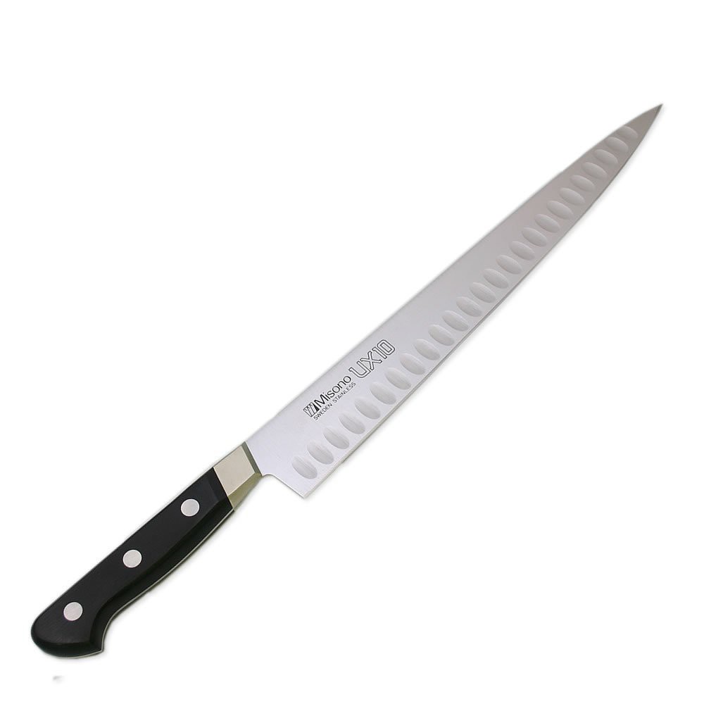 Couteau Japonais à saumon 728 - lame alvéolée 24 cm Misono - Colich