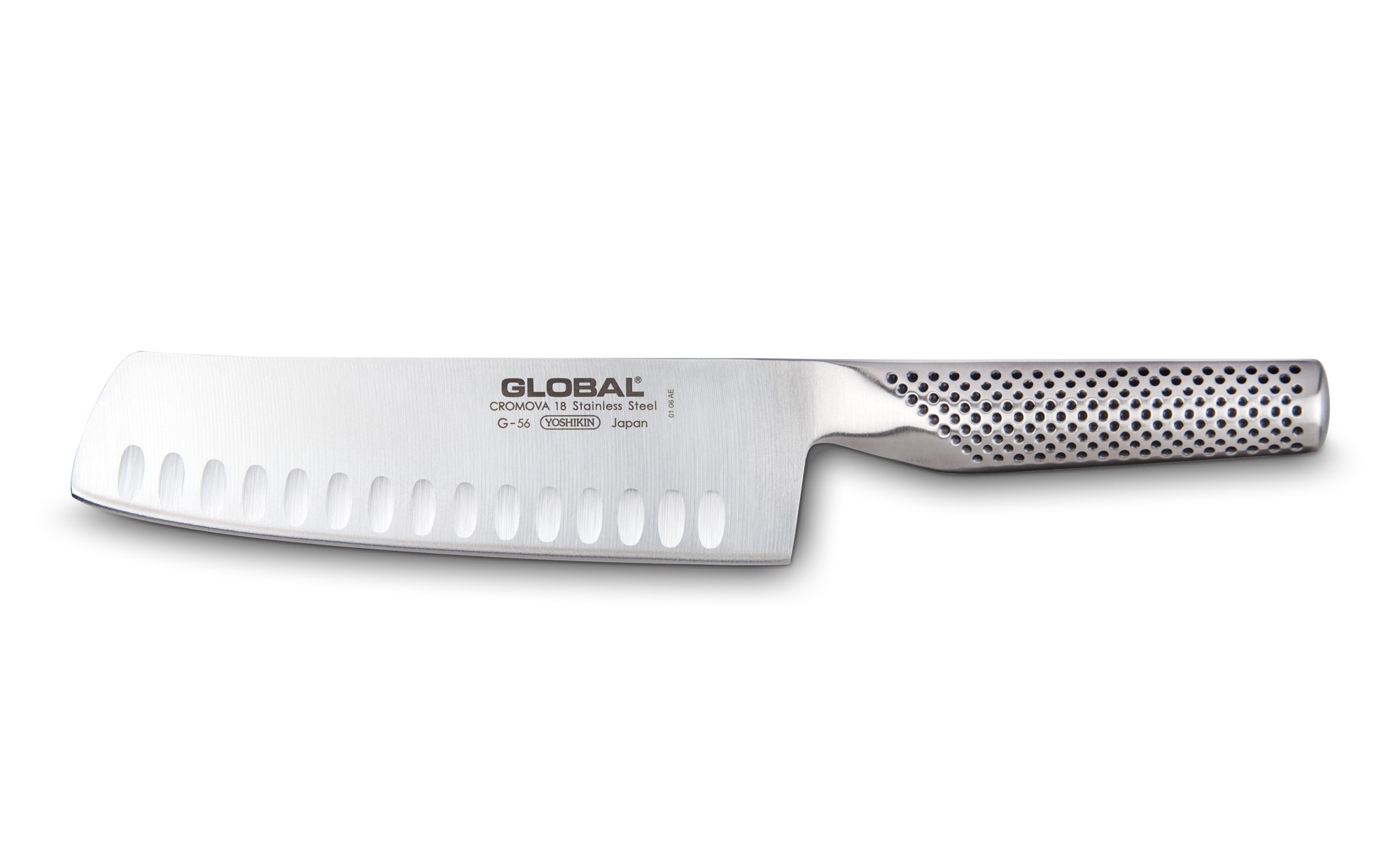 Couteau légumes alvéolé Global 18 cm - Colichef