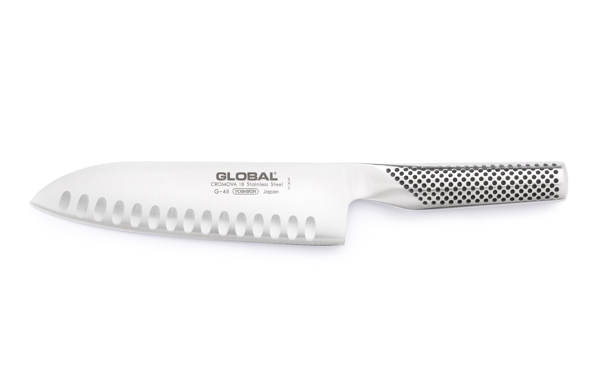 Couteau Santoku alvéolé Global 18 cm - Colichef