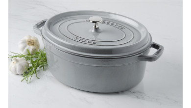 Cocotte Staub Gris graphite ovale 33 cm