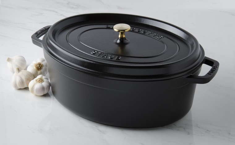 Cocotte ovale fonte noire 37 cm