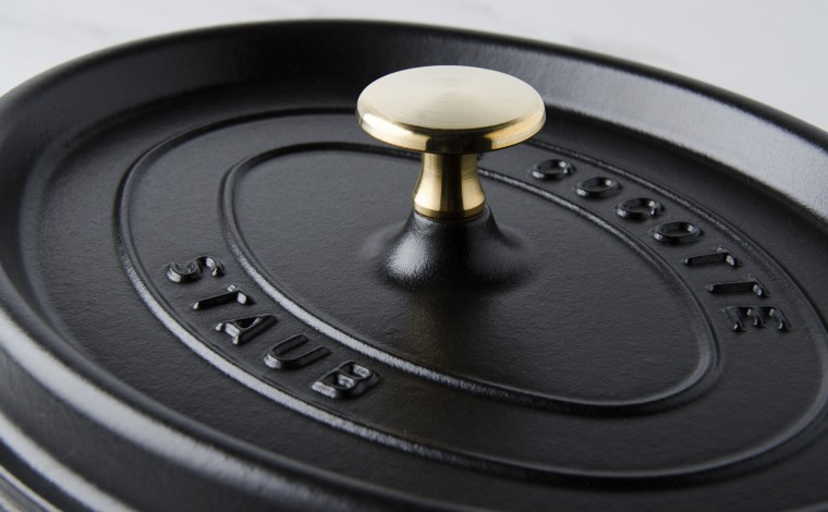 Cocotte ovale fonte noire 37 cm